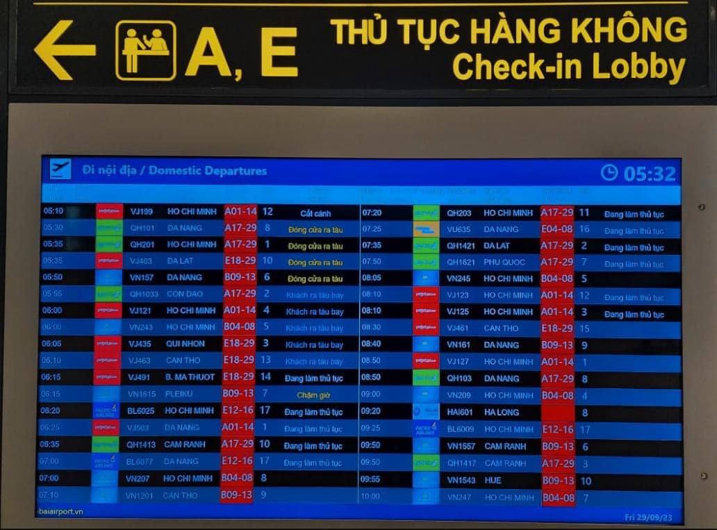 TRA CỨU LỊCH KHỞI HÀNH VÀ ĐẾN CỦA CÁC CHUYẾN BAY QUỐC TẾ